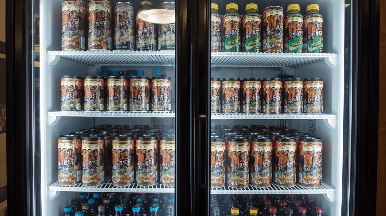 i need a picture of double door freezer and attached picture show in freezer K2 Blast drink with black teen pack